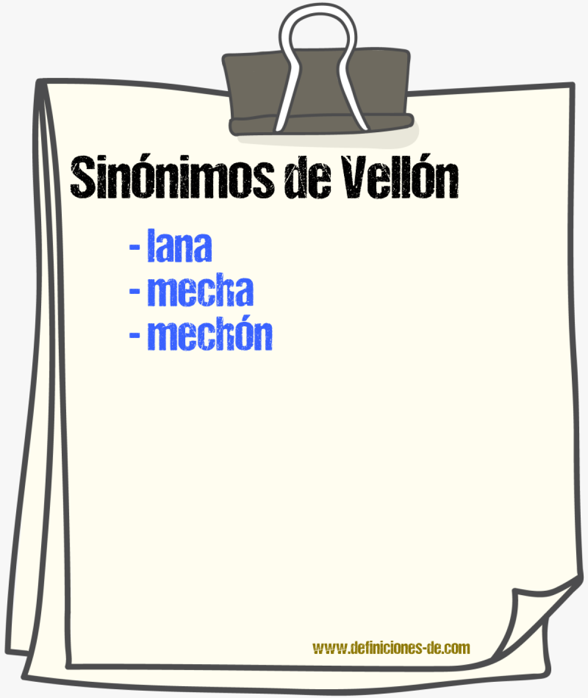 Sinnimos de velln