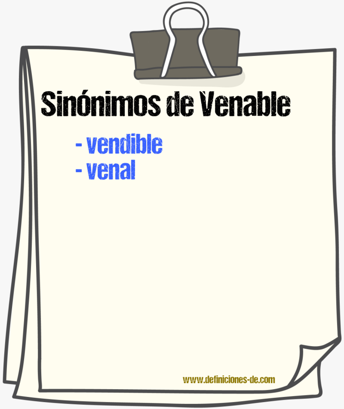 Sinnimos de venable