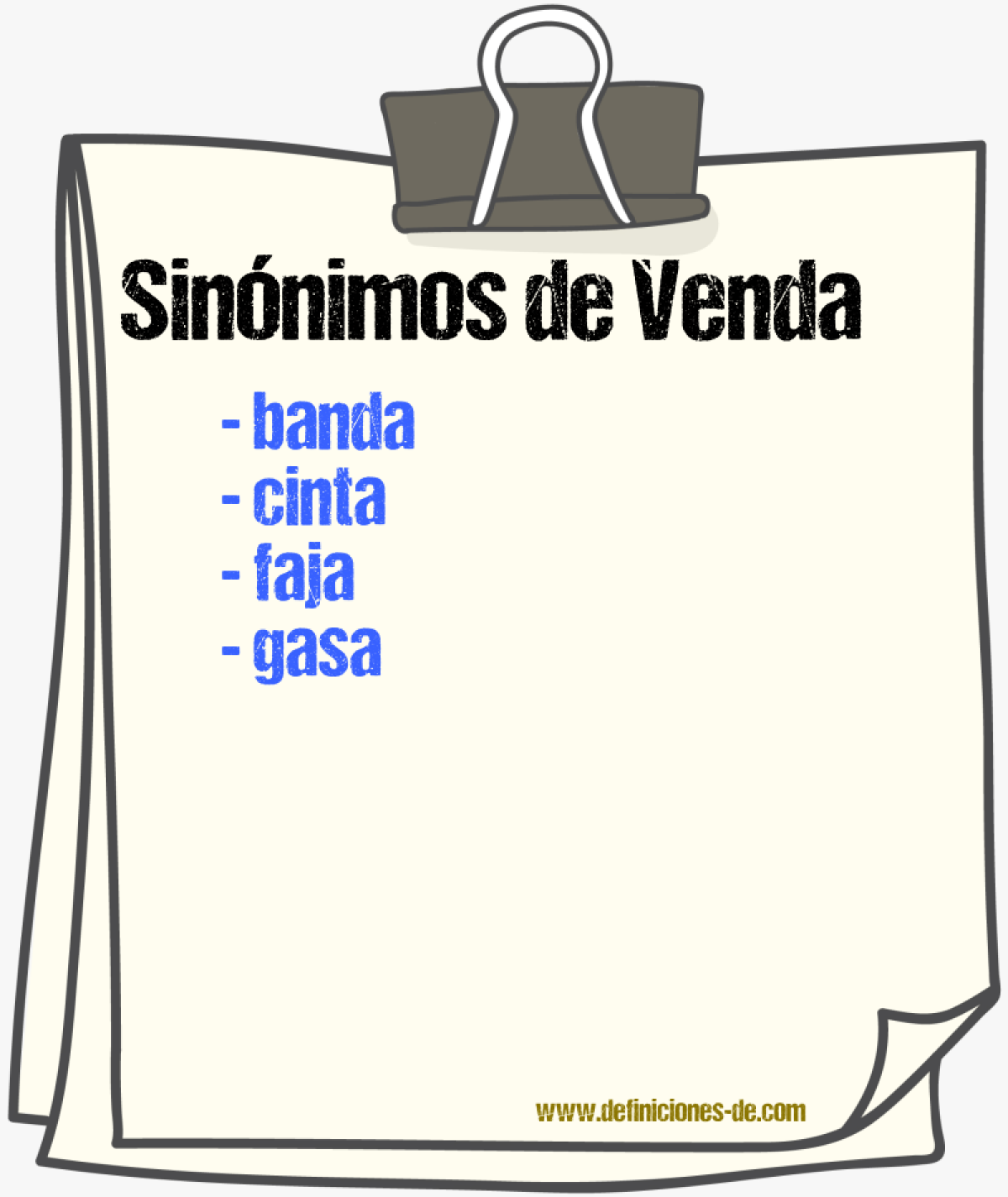 Sinnimos de venda