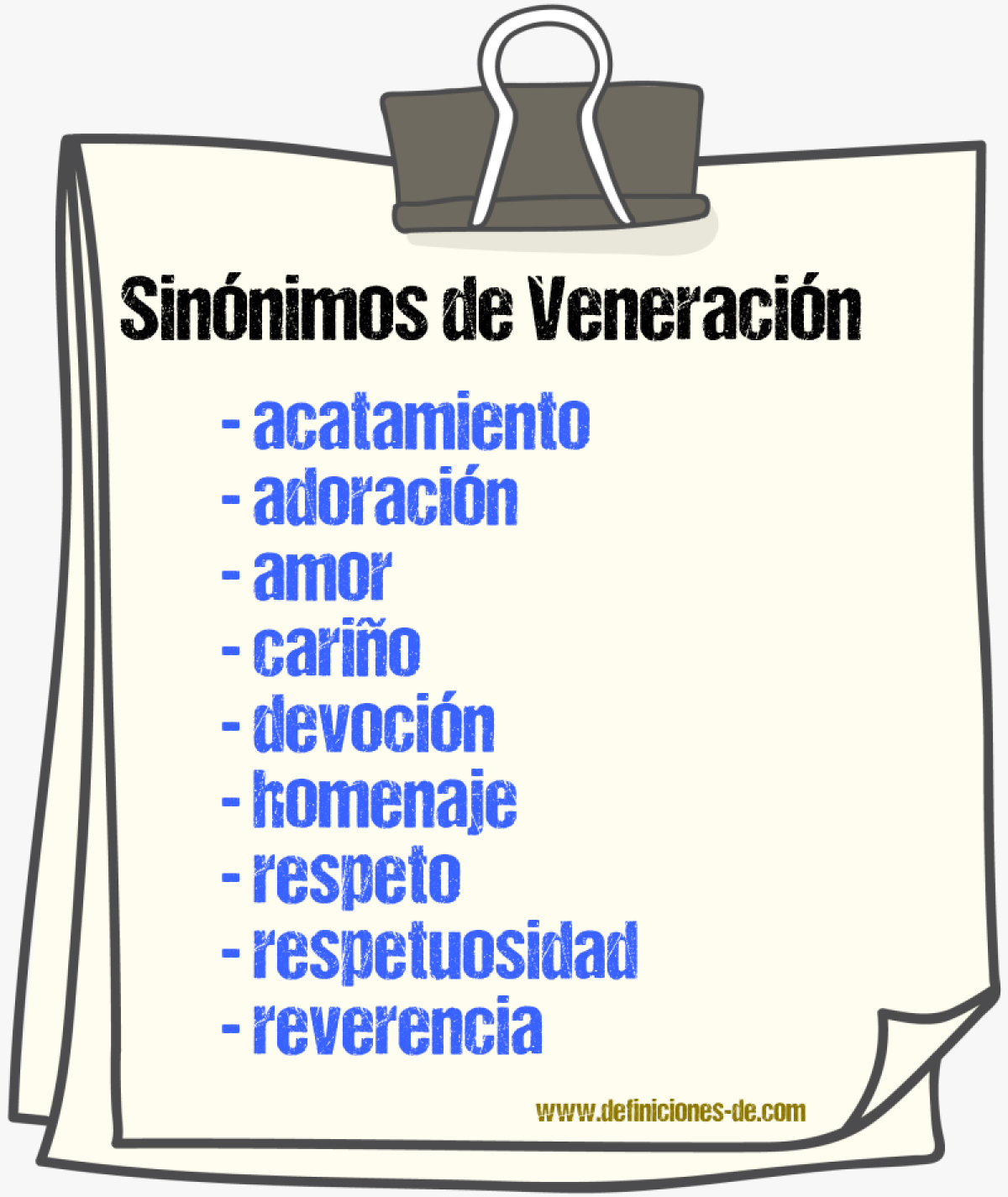 Sinnimos de veneracin