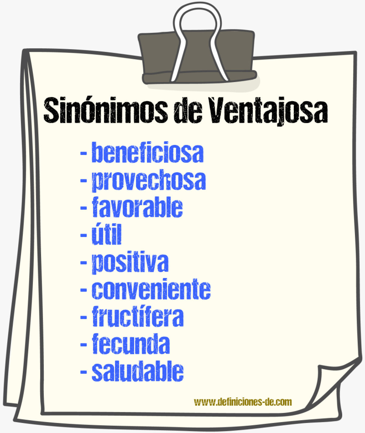 Sinónimos de ventajosa