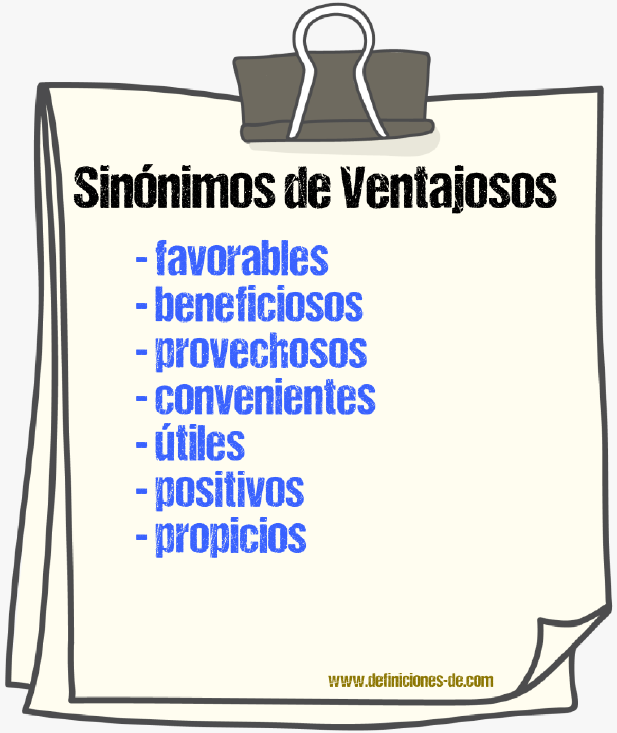 Sinónimos de ventajosos
