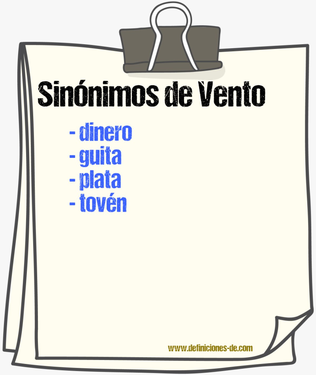 Sinnimos de vento