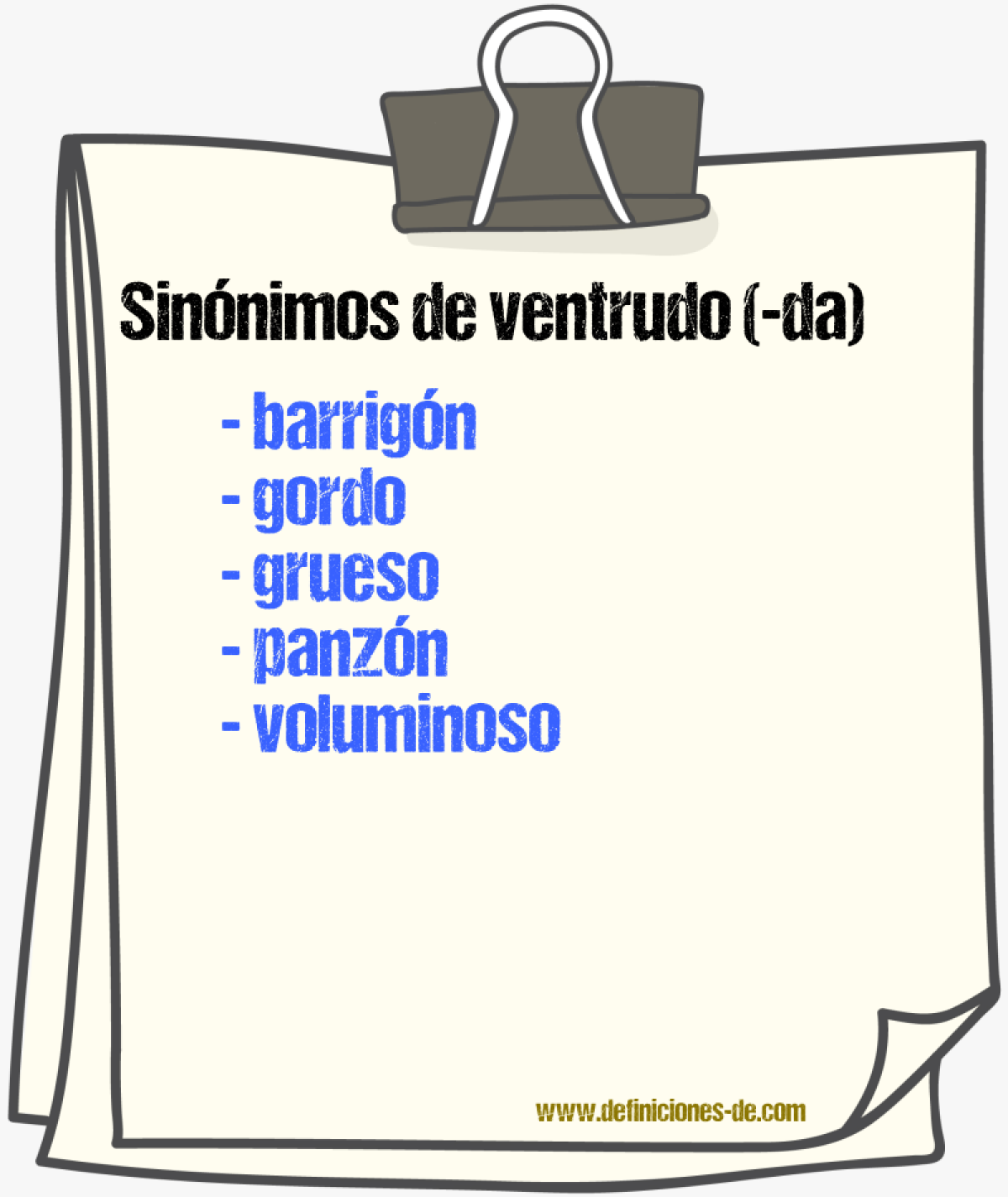 Sinnimos de ventrudo