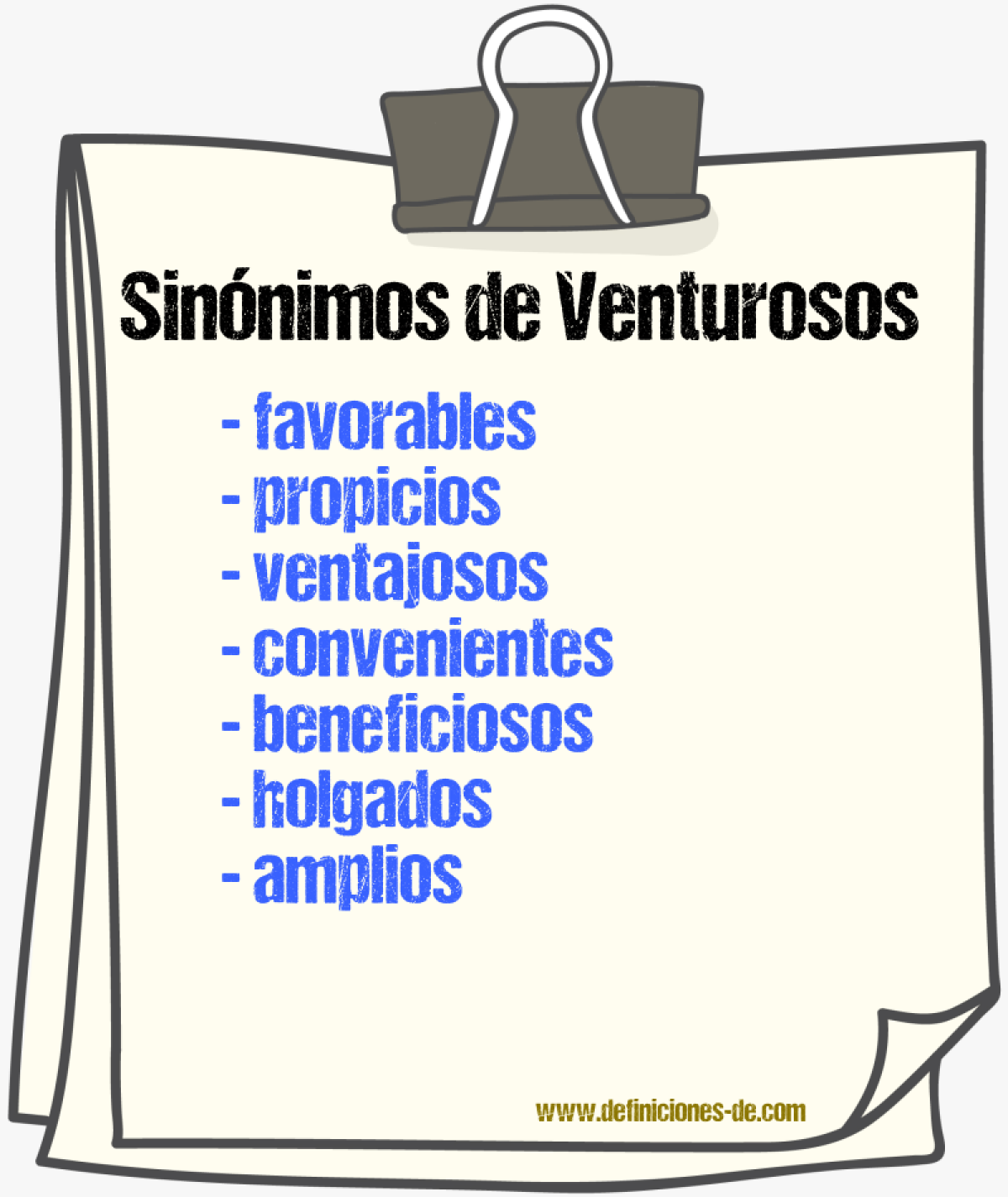 Sinónimos de venturosos