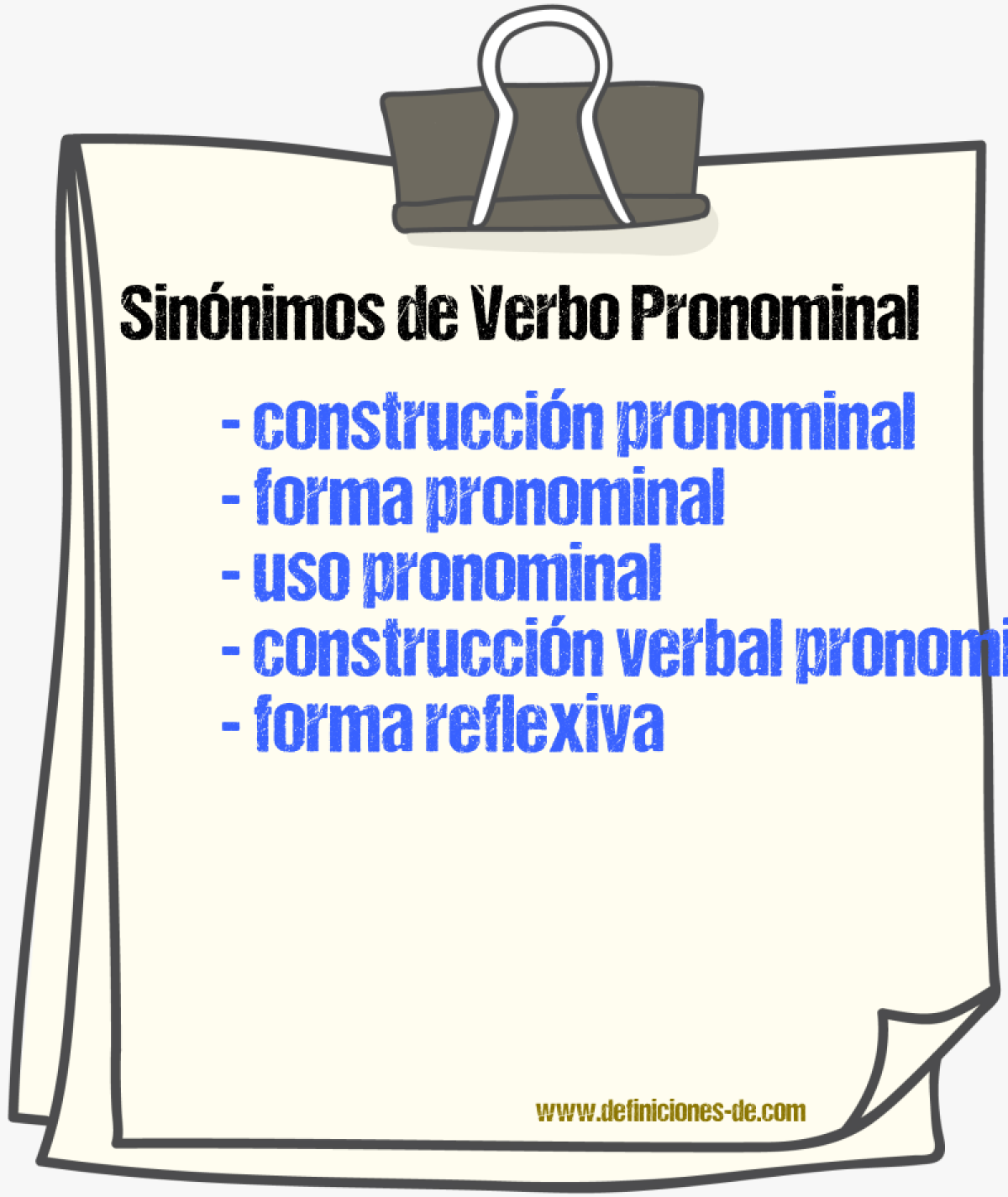 Sinónimos de verbo pronominal