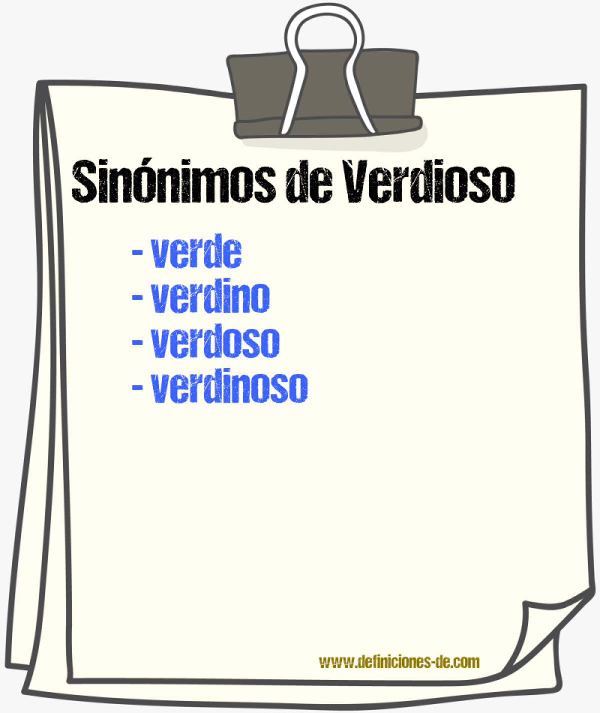 Sinnimos de verdioso