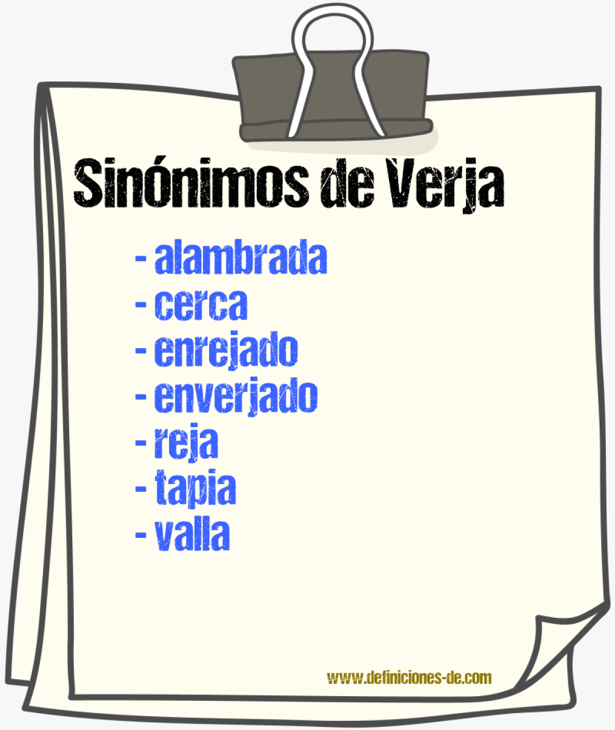 Sinnimos de verja