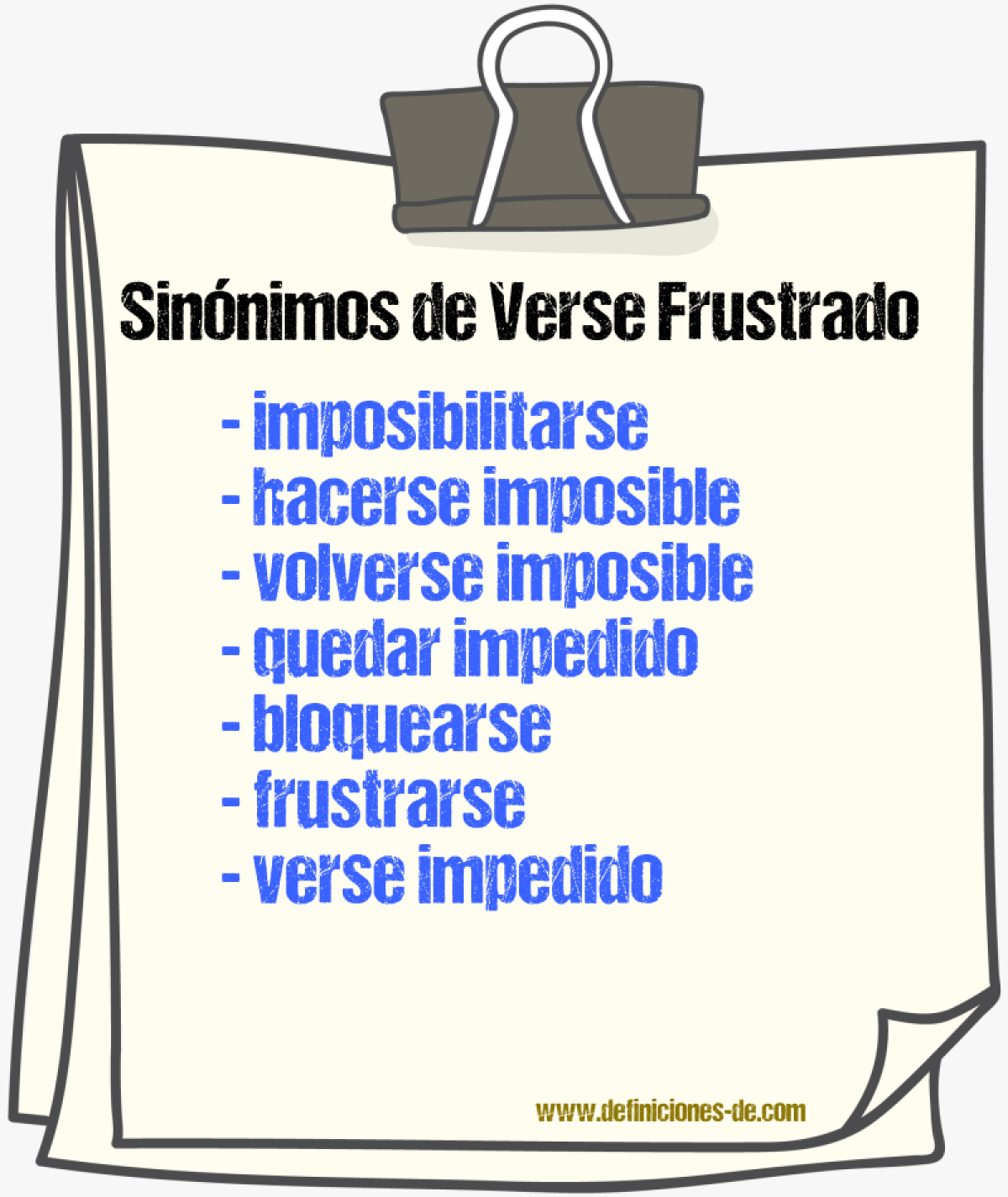 Sinónimos de verse frustrado