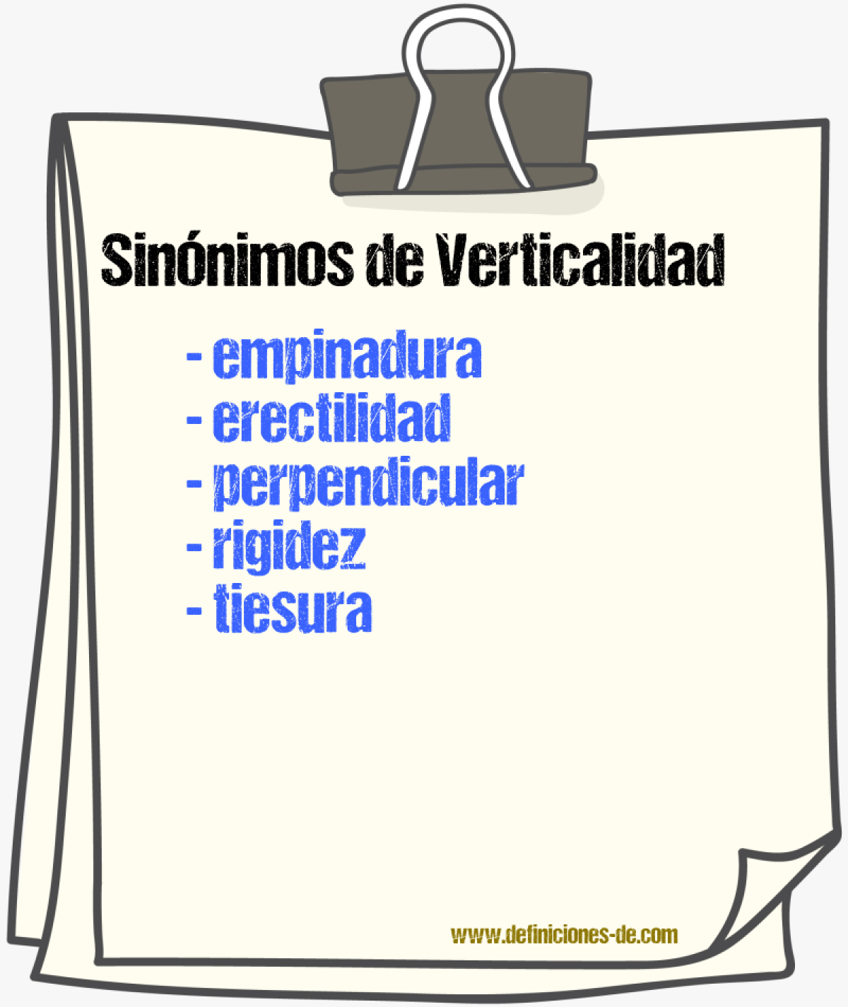 Sinnimos de verticalidad