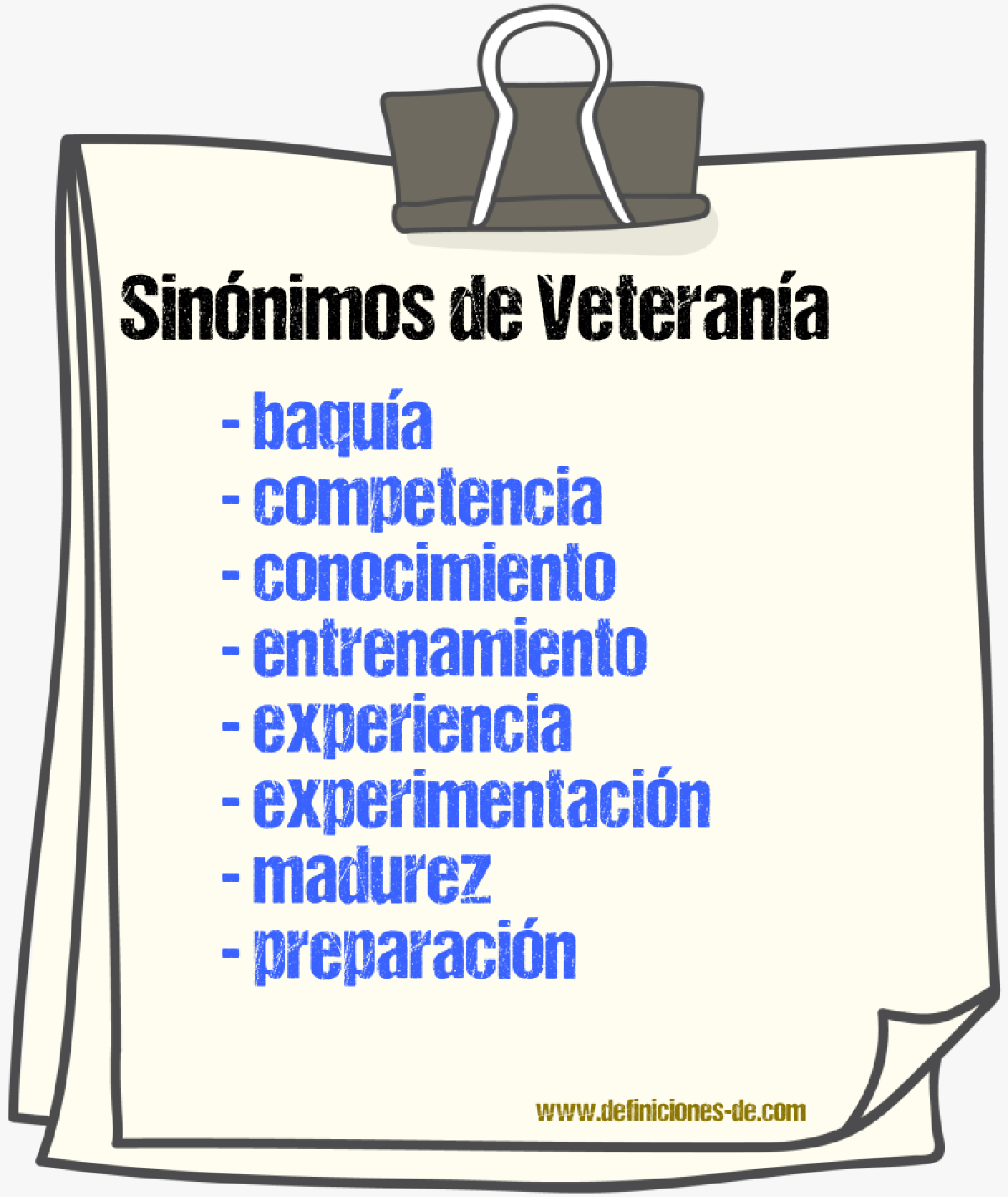 Sinnimos de veterana