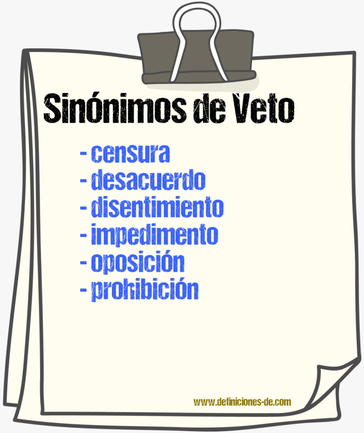 Sinónimos de veto