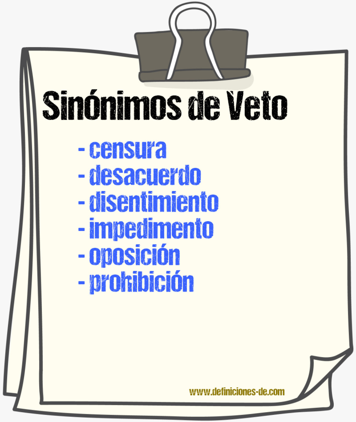 Sinnimos de veto