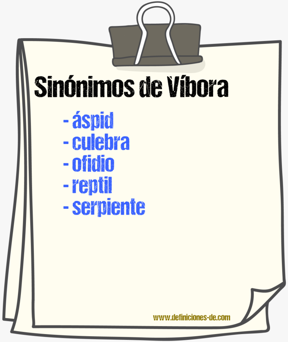 Sinnimos de vbora