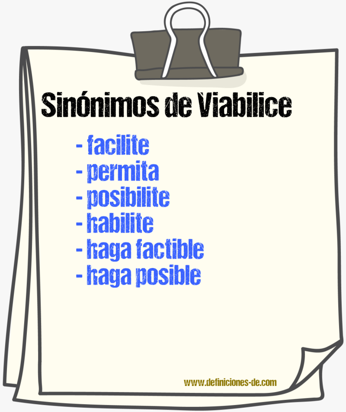 Sinónimos de viabilice