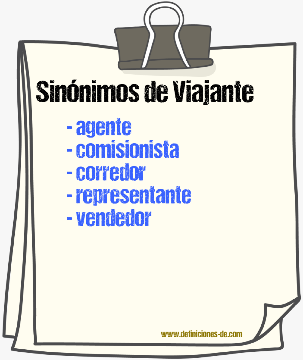 Sinnimos de viajante