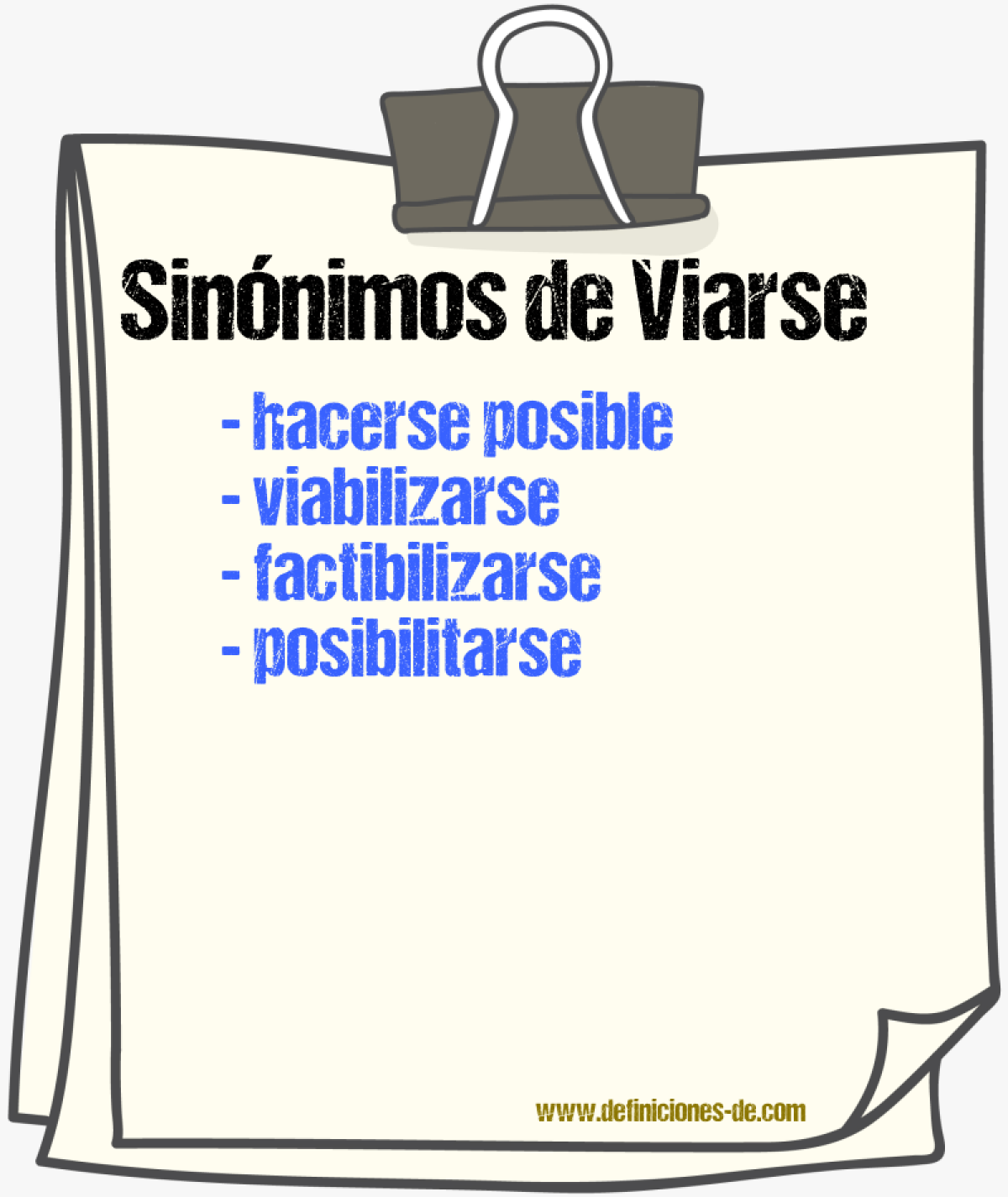 Sinónimos de viarse