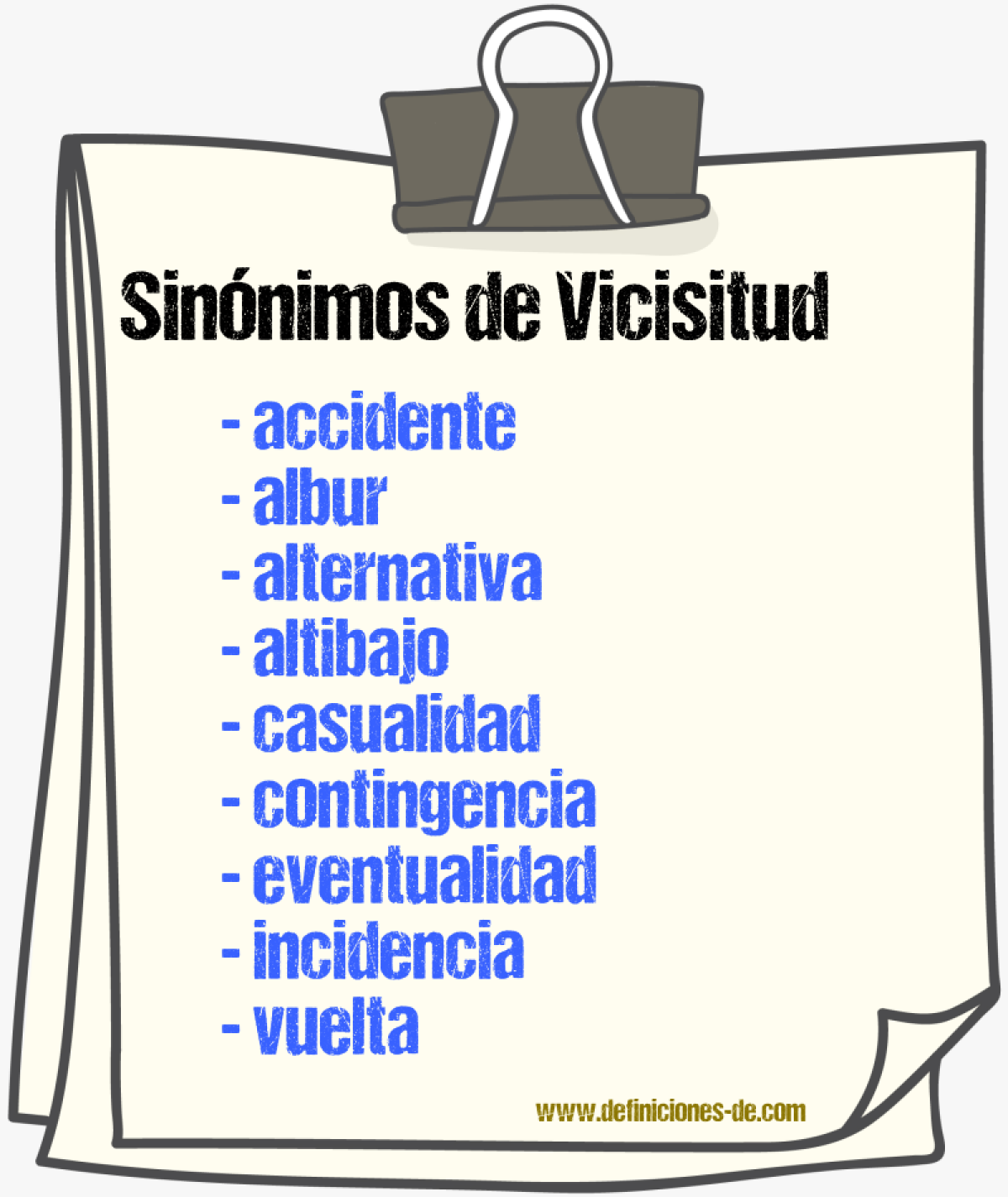 Sinnimos de vicisitud