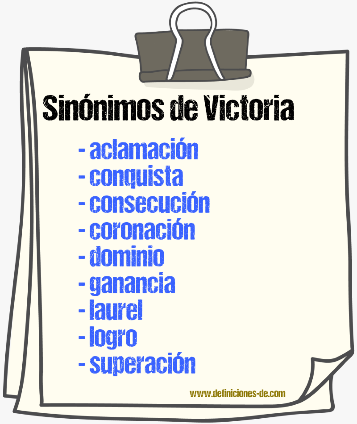 Sinnimos de victoria