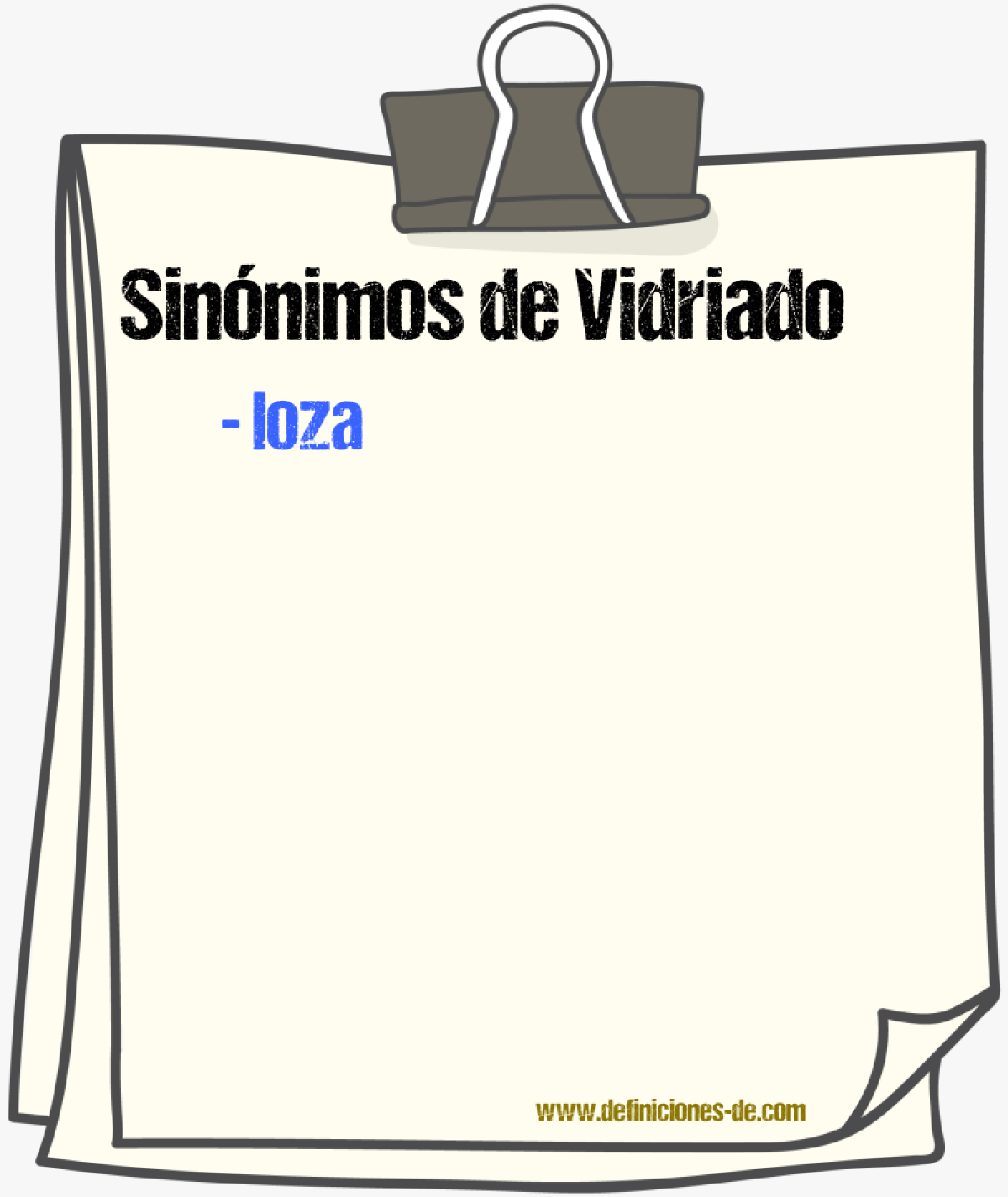 Sinnimos de vidriado