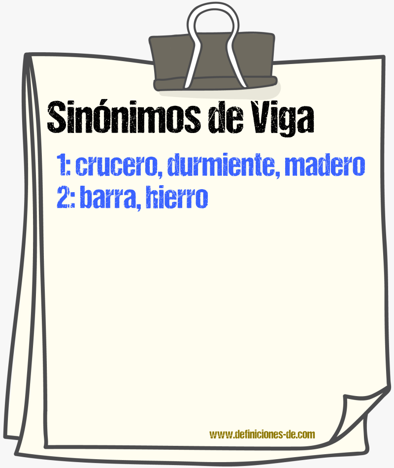 Sinnimos de viga