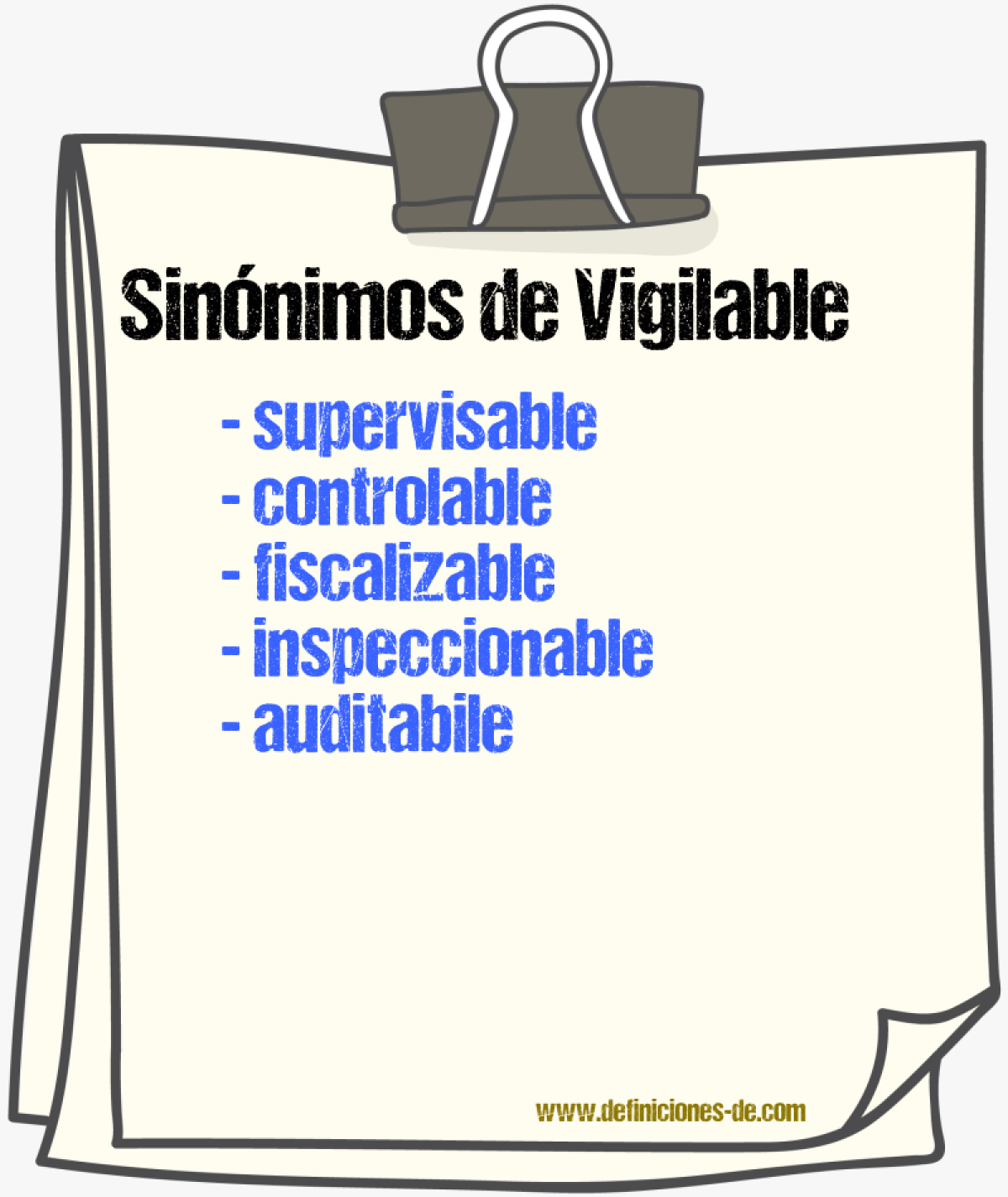 Sinónimos de vigilable