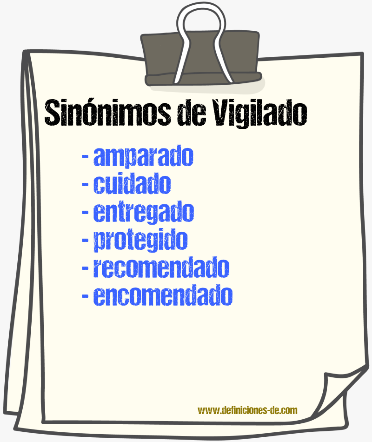 Sinnimos de vigilado