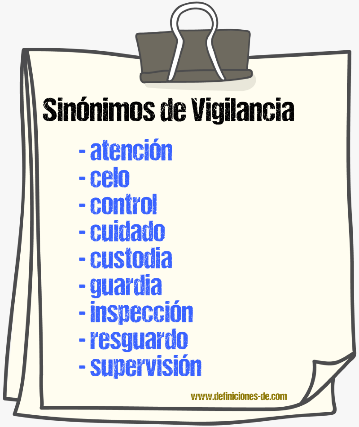 Sinnimos de vigilancia