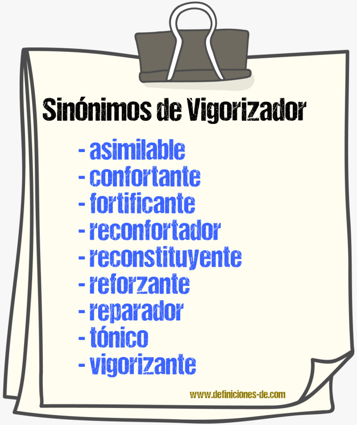 Sinnimos de vigorizador