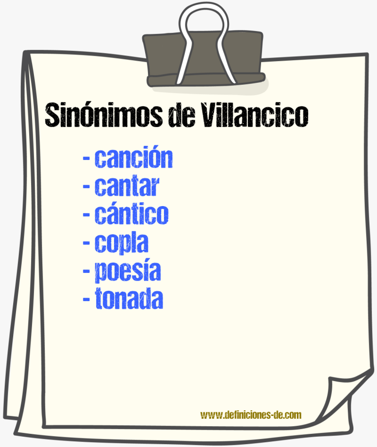 Sinnimos de villancico