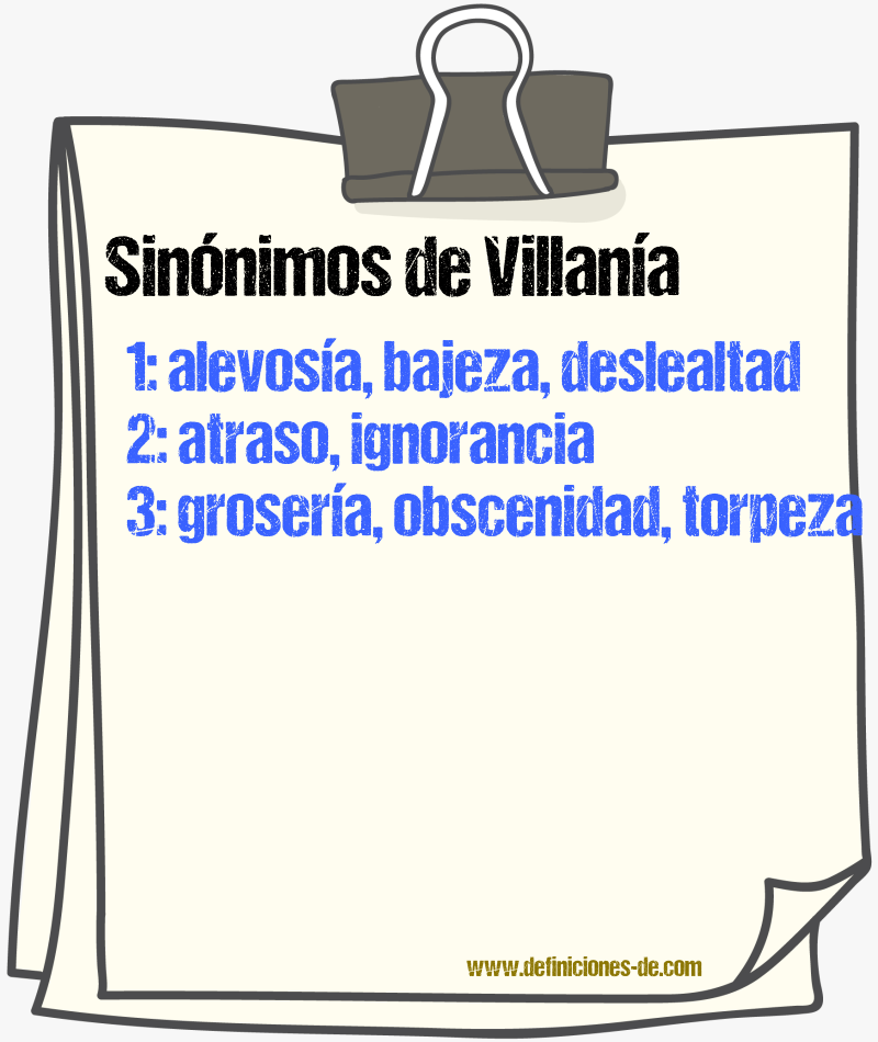 Sinnimos de villana