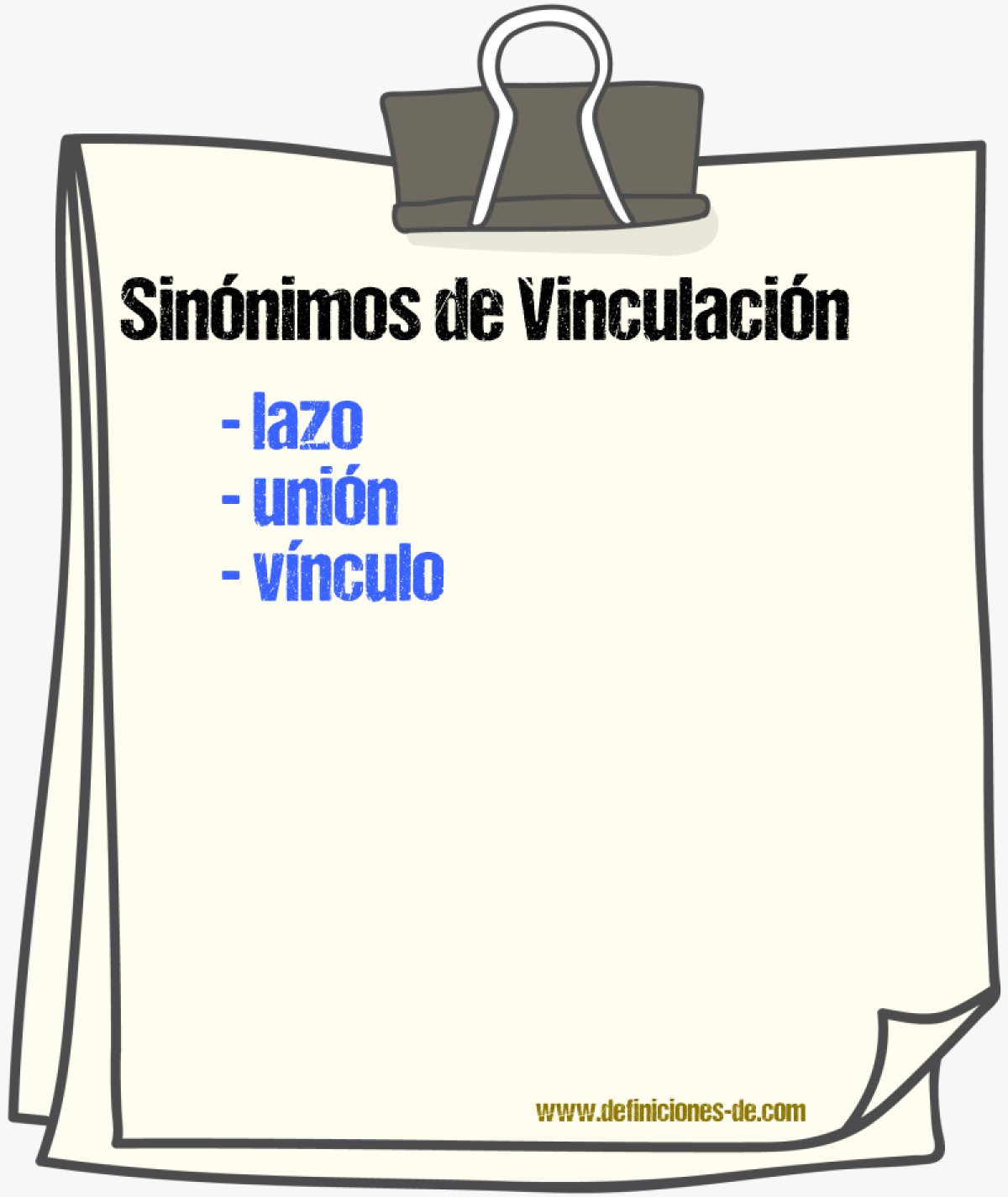 Sinnimos de vinculacin