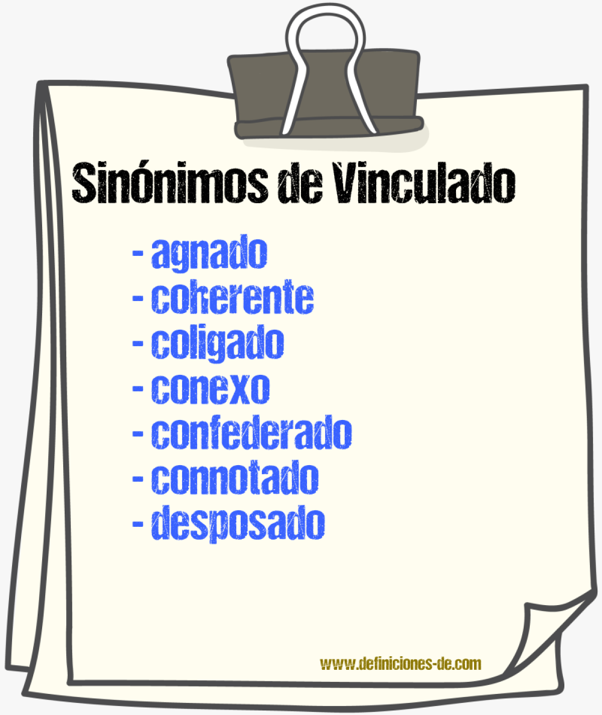 Sinnimos de vinculado