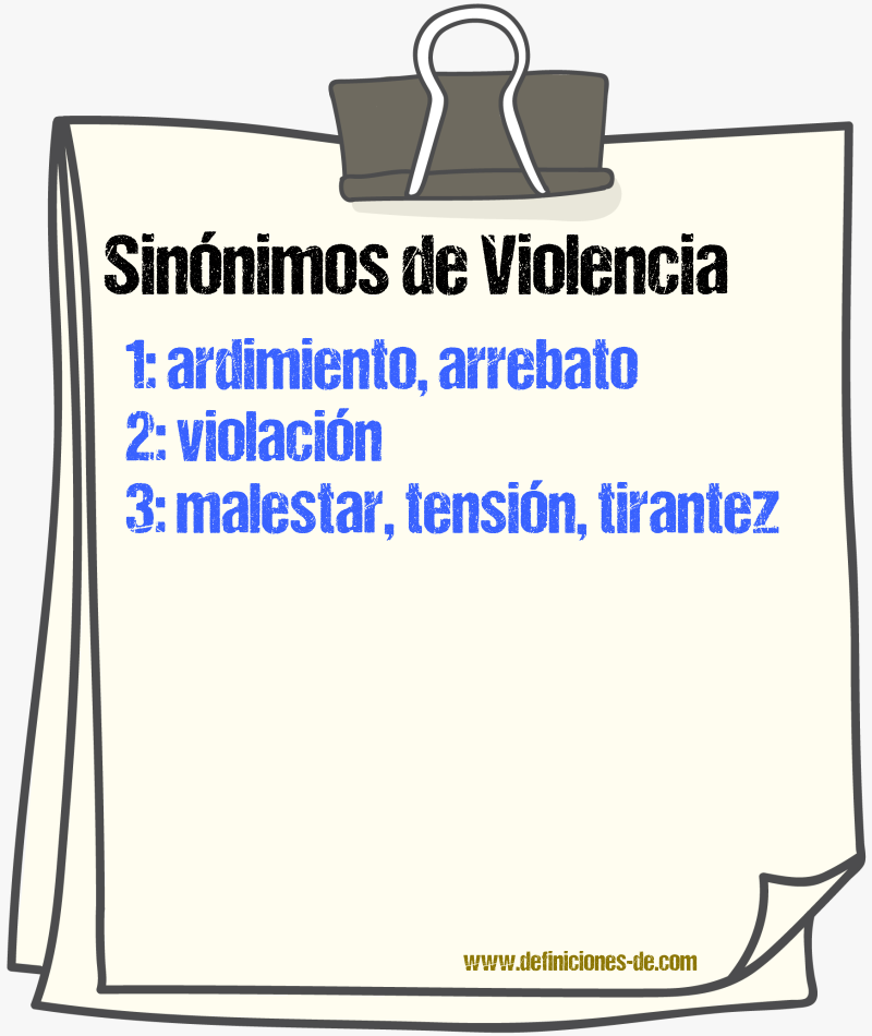 Sinnimos de violencia