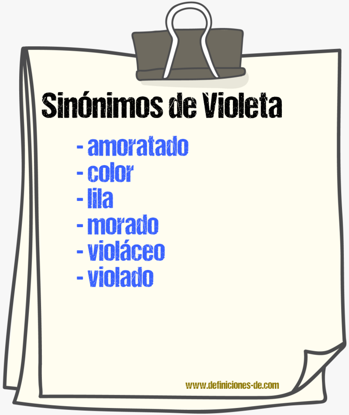 Sinnimos de violeta