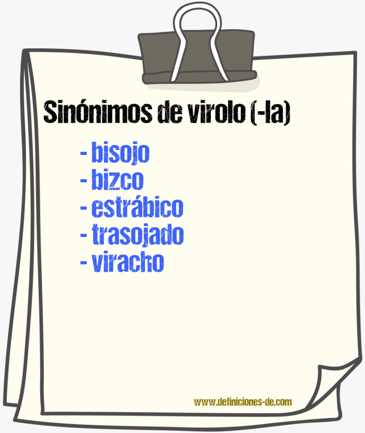 Sinnimos de virolo