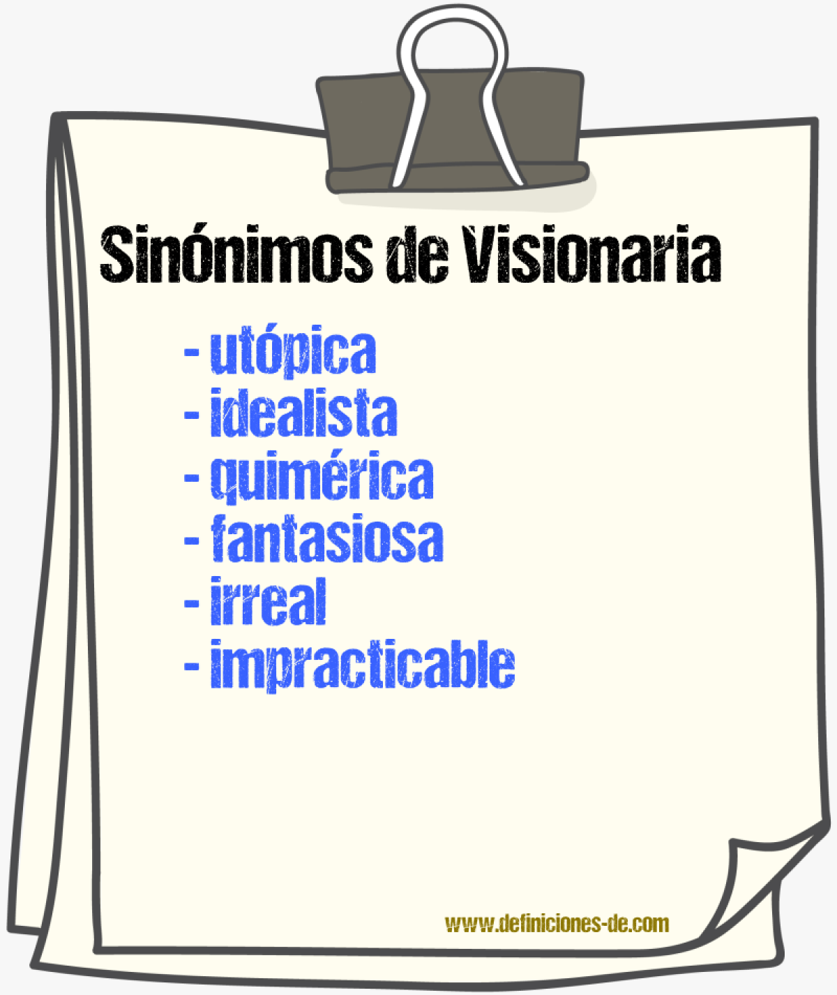 Sinónimos de visionaria