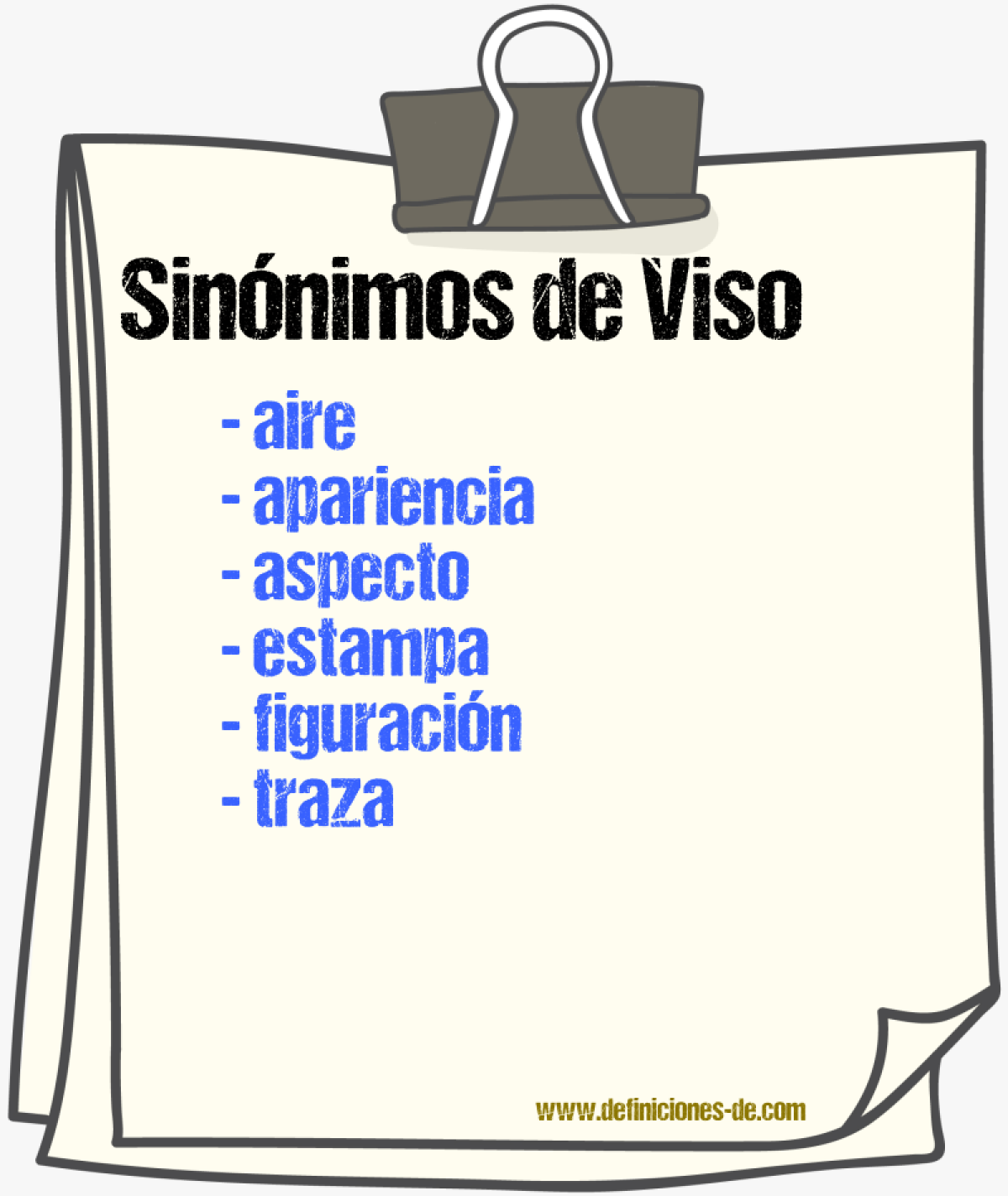 Sinnimos de viso