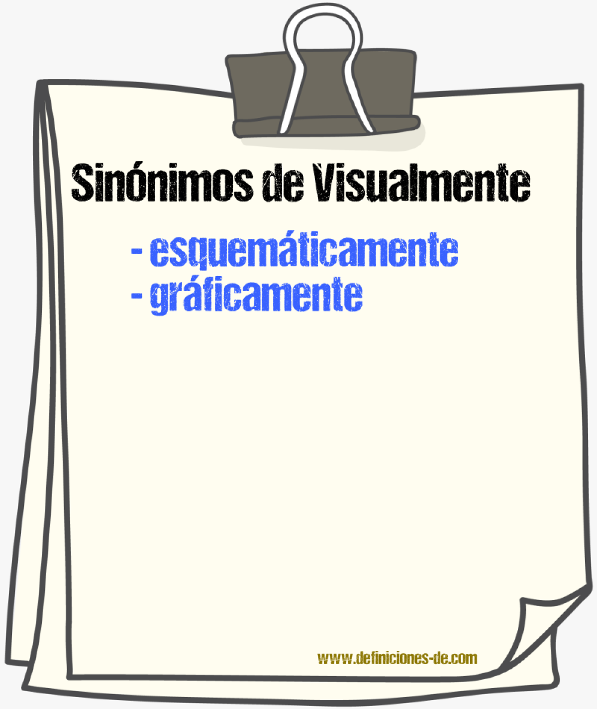 Sinnimos de visualmente