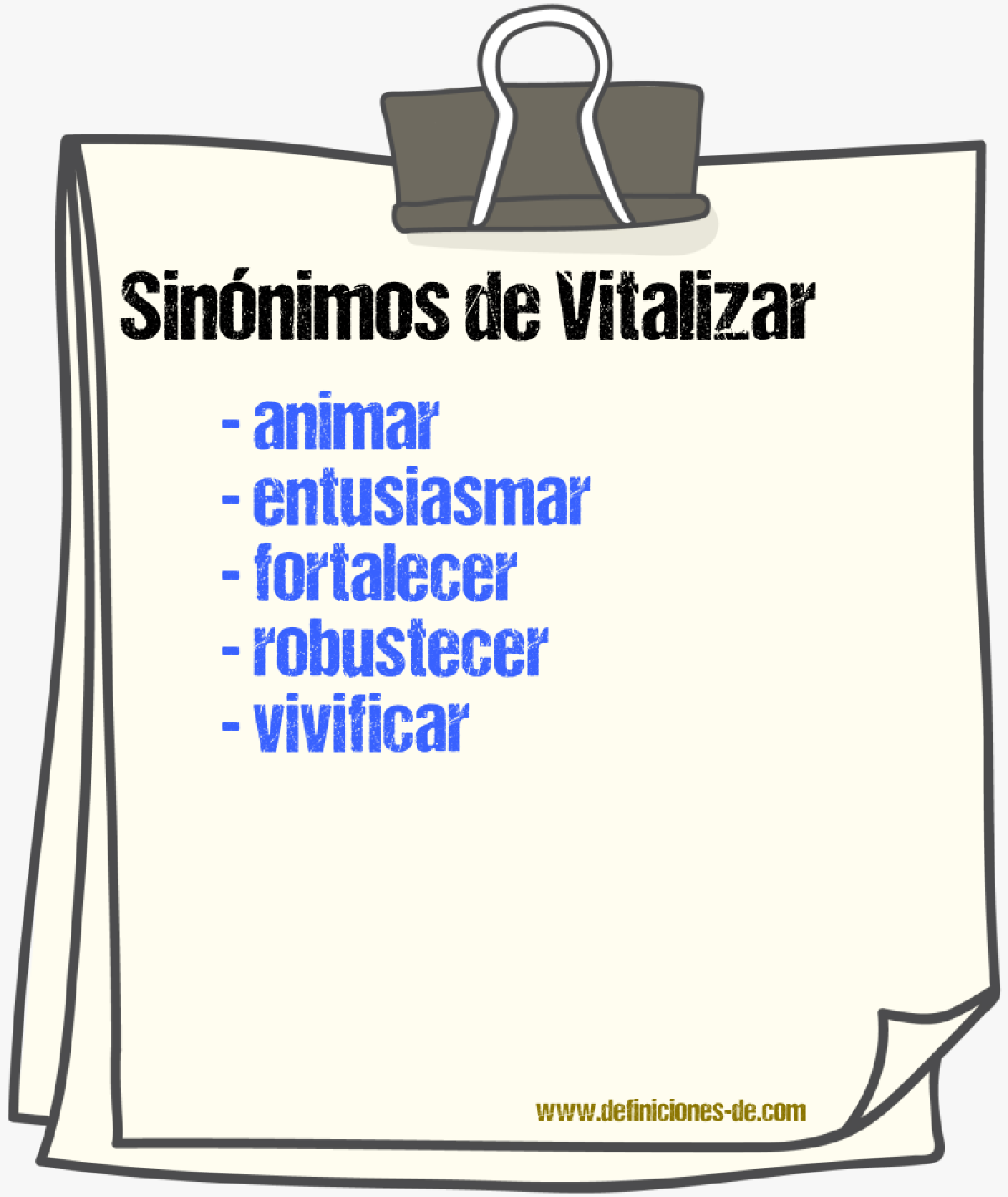 Sinnimos de vitalizar