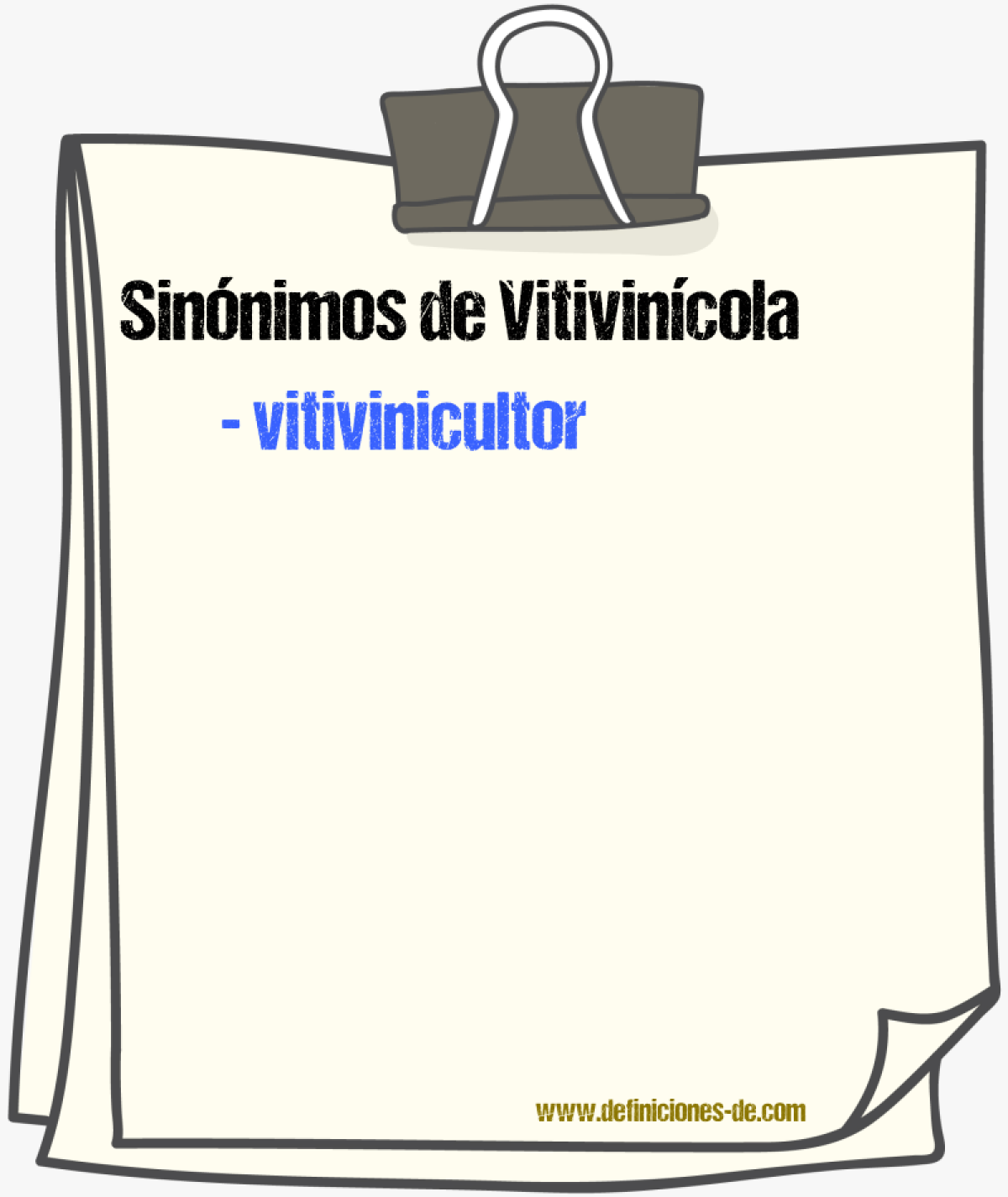 Sinnimos de vitivincola