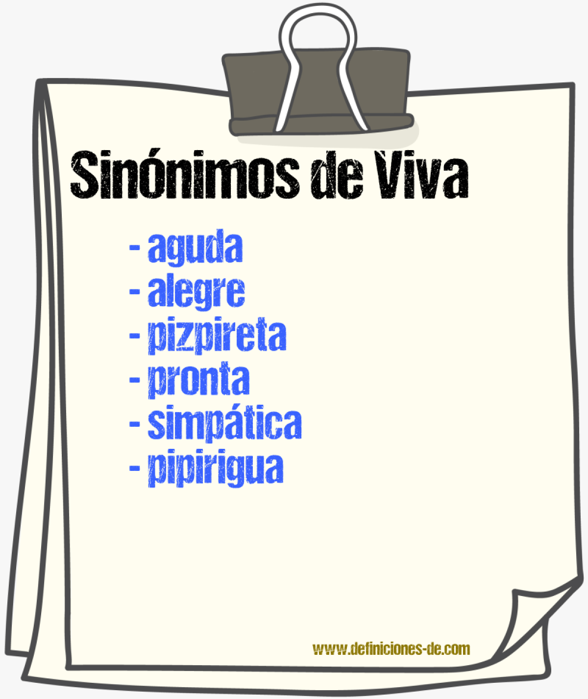 Sinnimos de viva