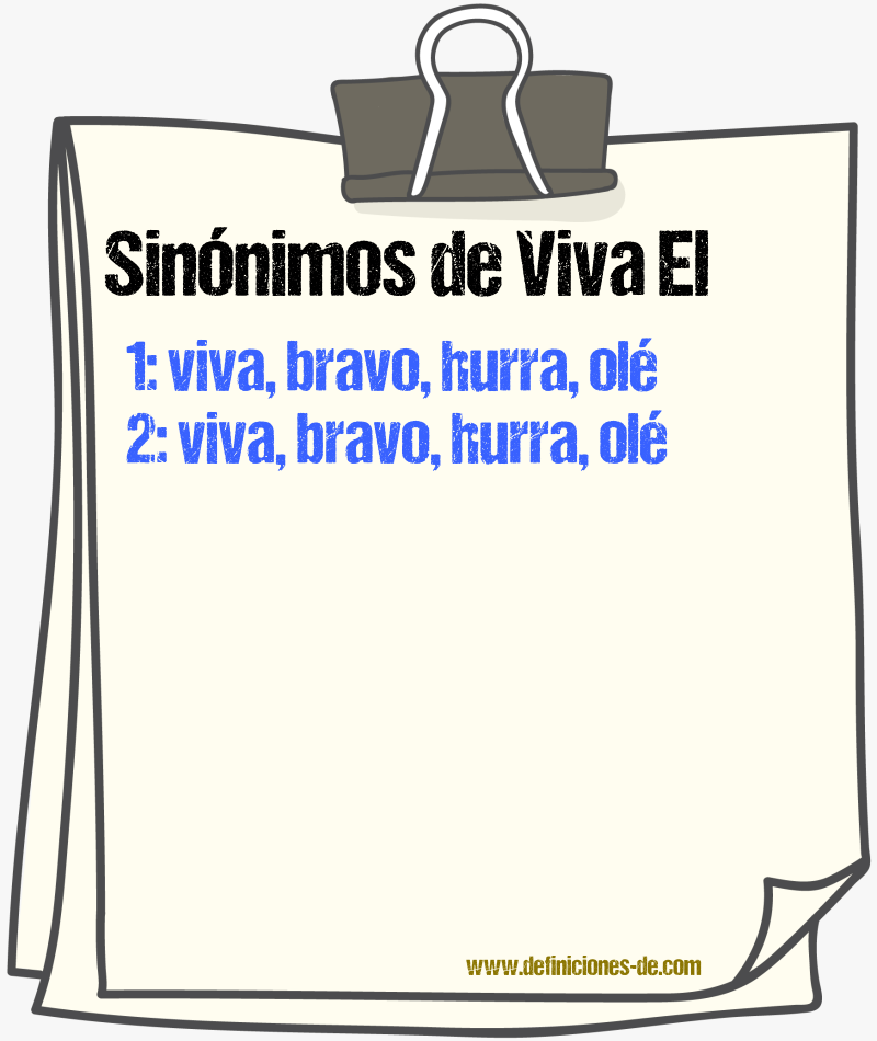 Sinónimos de viva el
