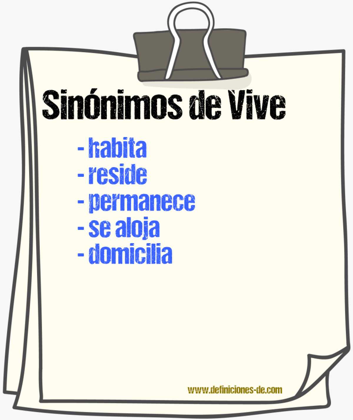 Sinónimos de vive