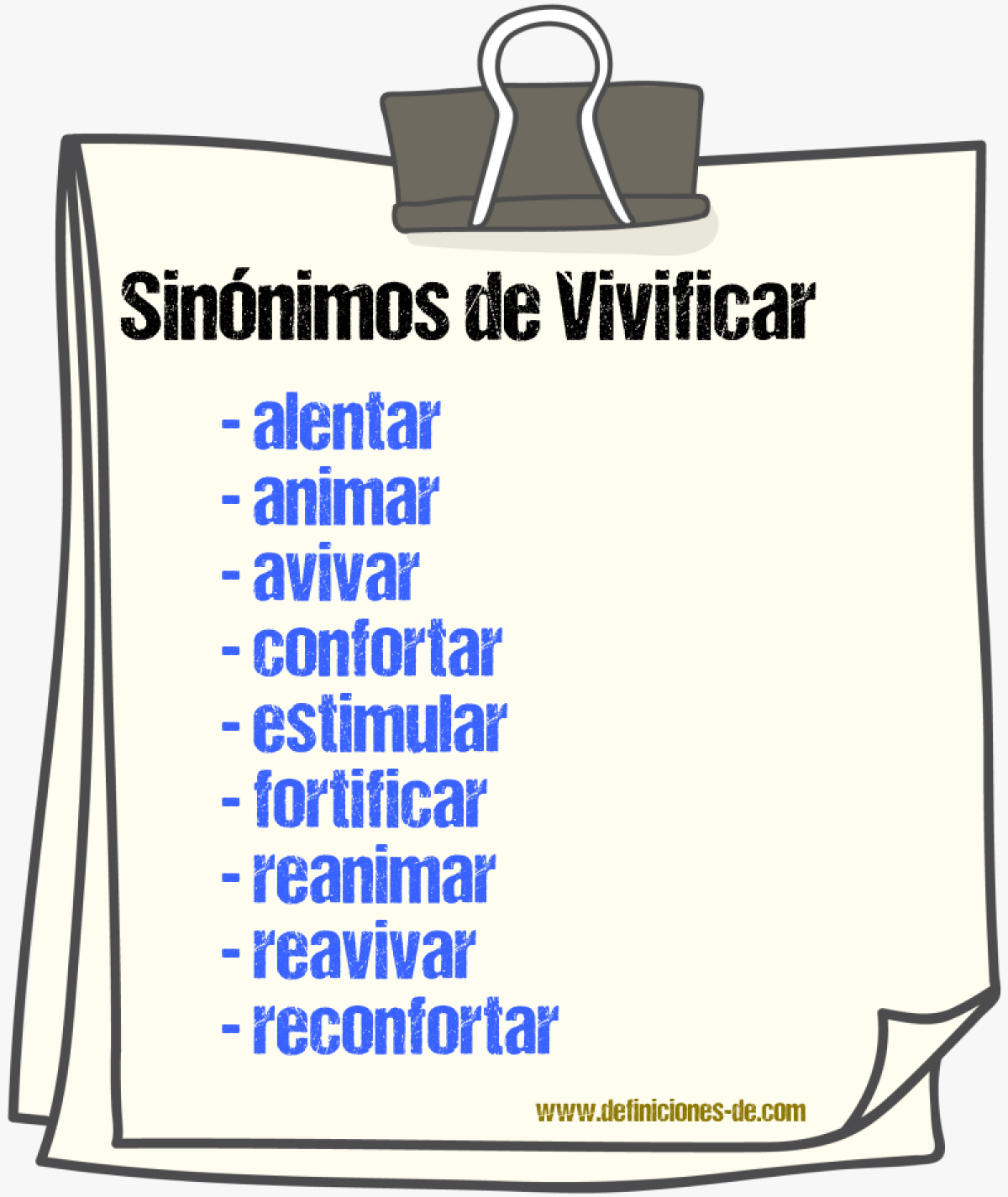 Sinnimos de vivificar