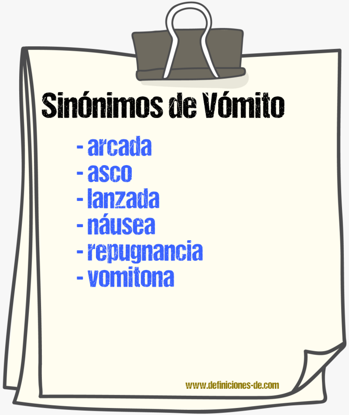 Sinnimos de vmito