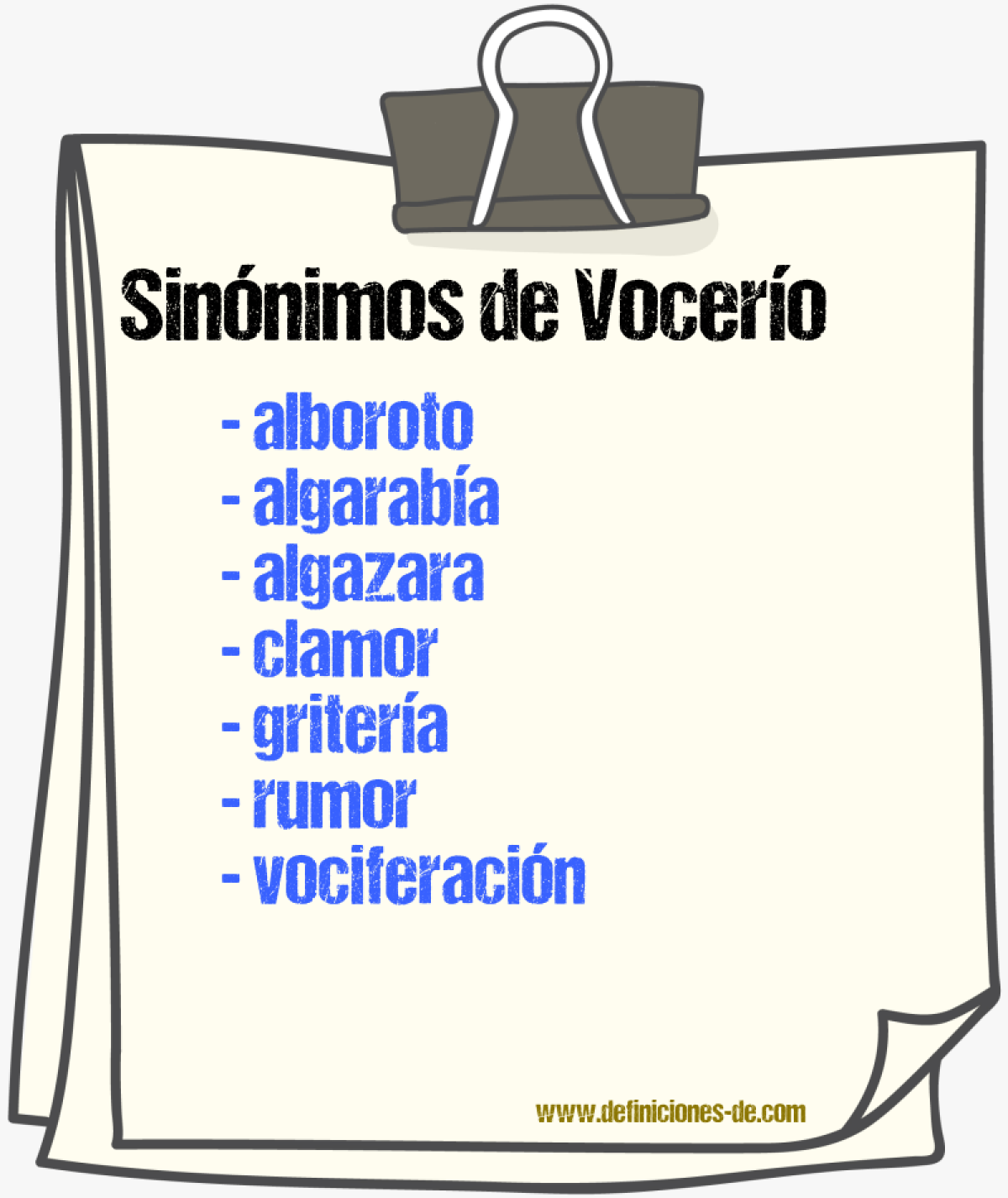 Sinnimos de vocero