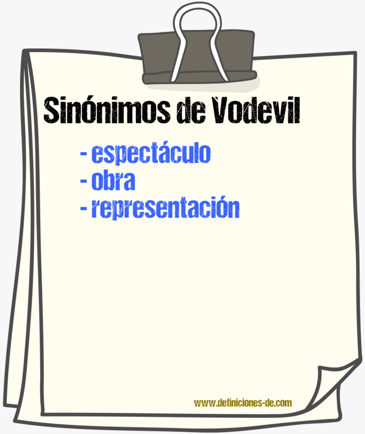 Sinnimos de vodevil