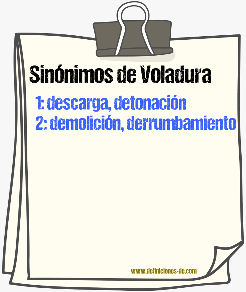 Sinnimos de voladura