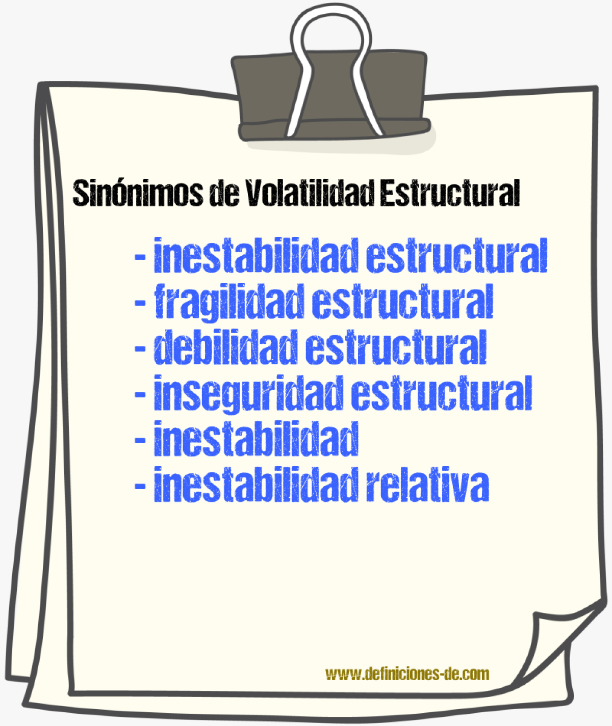 Sinónimos de volatilidad estructural